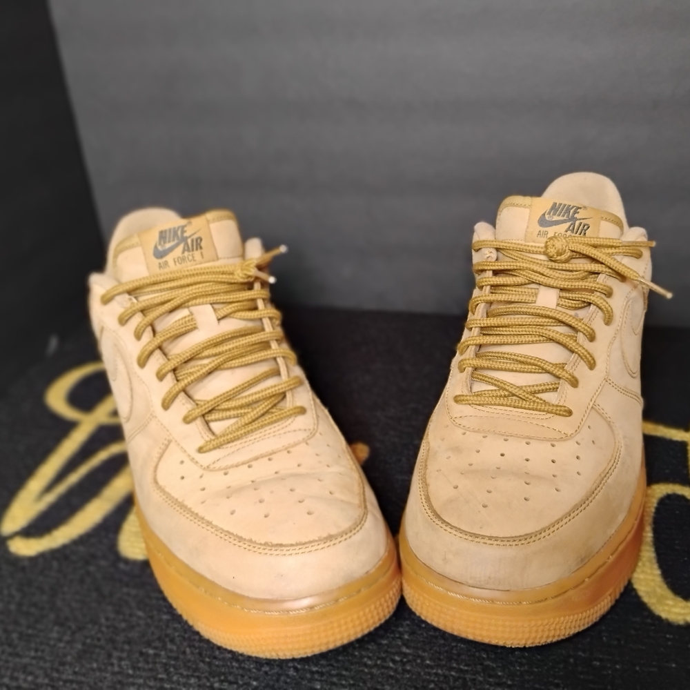 Nike Air Force 1 Wheat Suede Sneakers